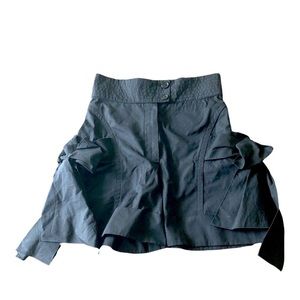 Louis Vuitton 100% Cotton Shorts Side Tie Pockets Detail size 36 Black Shorts